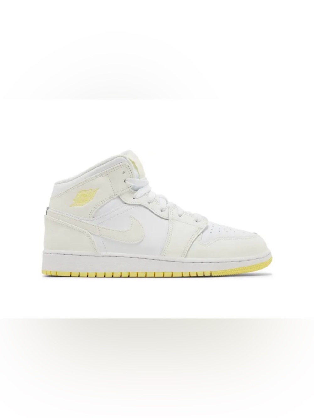 Jordan 1 Mid Big Kids 6.5 Y Sail LT Laser Orange Yellow White (FD8780 181)